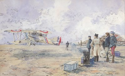 Un Aeroplano Decolla, 1913 da Francois Flameng